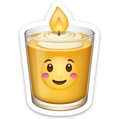 Vela aromática no copo sticker