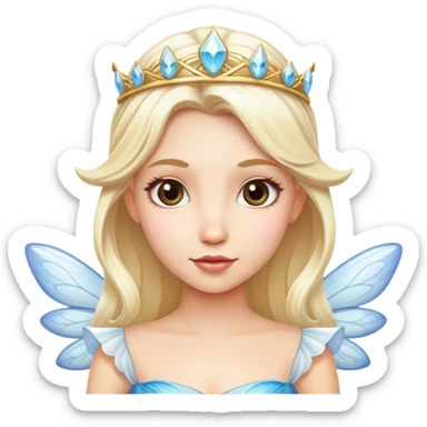 white blonde fairy princess sticker