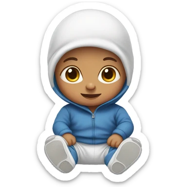 Baby in a jumpstude  sticker