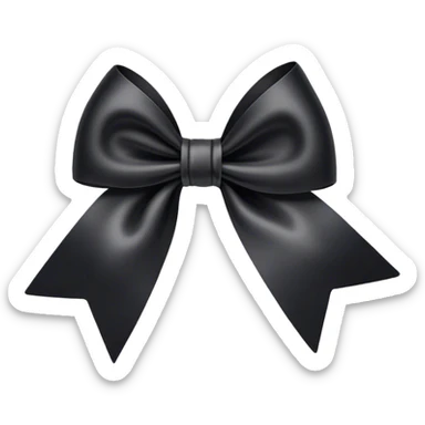 A pretty black bow sticker