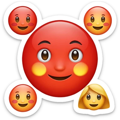 Red Circle that we see when we record  sticker