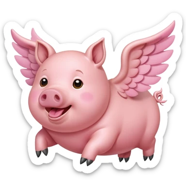 Flying pig  sticker