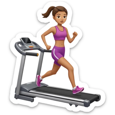 girl running on tredmil sticker