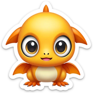 Cute kawaii chibi Fakémon-creature sticker