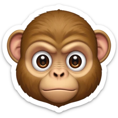 Grumpy monkey sticker