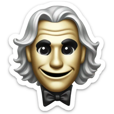 gold and silver poker card joker sticker