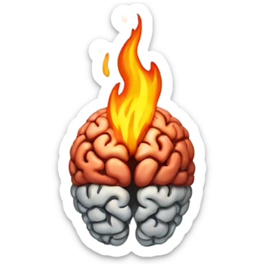 Brain on fire sticker