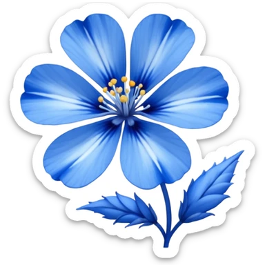 nemophila blue flower emoji sticker