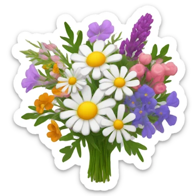 Bouquet of wild flowers sticker