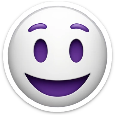 Purple and white checkered smiley face sticker