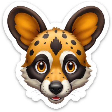 african wild dog sticker