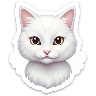 Ballerina white cat sticker