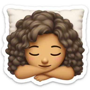 Girl sleep sticker