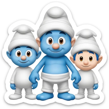 maak een leuke smurfjes achtergrond met al de bekende smurfen (smurfin,gargamel,…) sticker