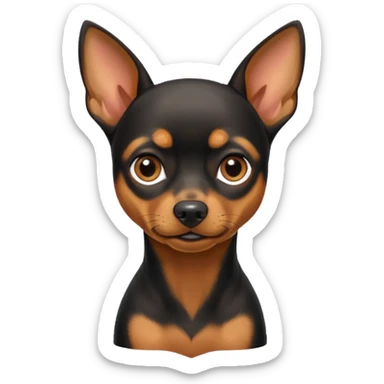 Miniature pinscher dog sticker