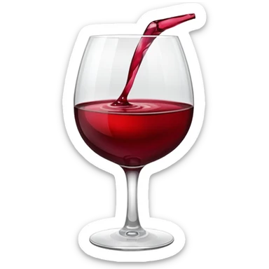 glass of wine  sticker