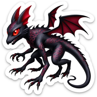 Shiny Epic Badass Gothic Dark Noibat-Salandit-Darkrai-Hybrid (full body) sticker