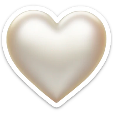 pearl heart sticker