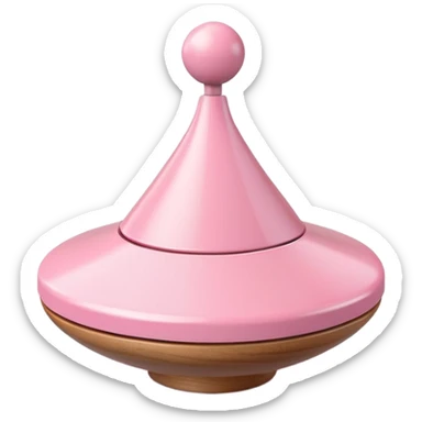 pastel pink spinning top toy for children sticker