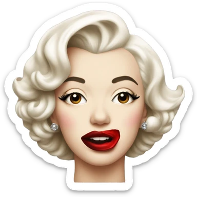 Marilyn monroe red lip sticker