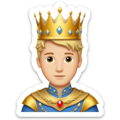 Prince Charming from Disney with crown sticker