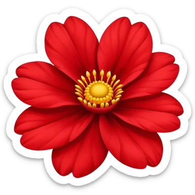 red flower sticker