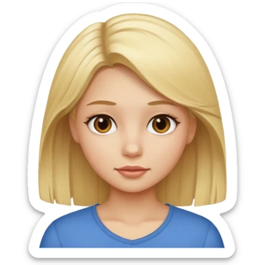 girl with blonde strands sticker