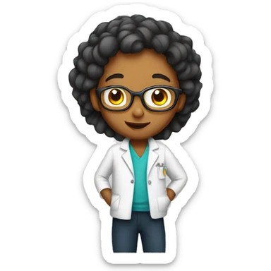 young scientist at school sticker