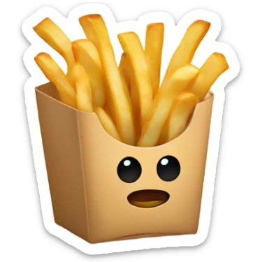 fries in an aesthetic box sticker
