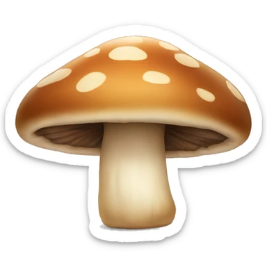 brown mushroom sticker