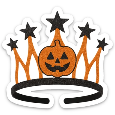 halloween crown, sparkly and trendy, remove background sticker