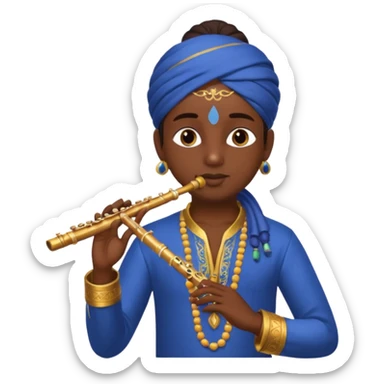 Krishna with flute sticker