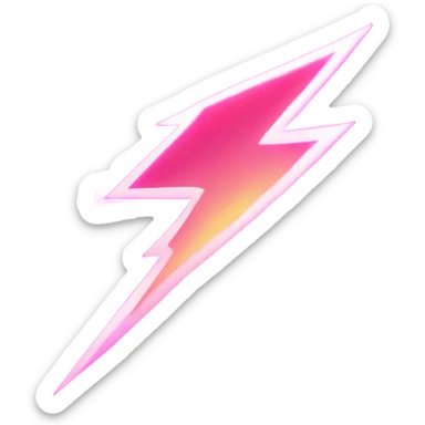 Pink lightning bolt sticker