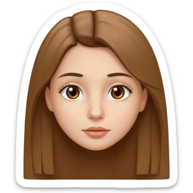 JE VOUDRAIS UNE FILLE AUX YEUX MARRONS UN PETIT NEZ LES LEVRE MOYENNE AVC DES CHEVEUX LISSE DETACHE MARRON CLAIR sticker