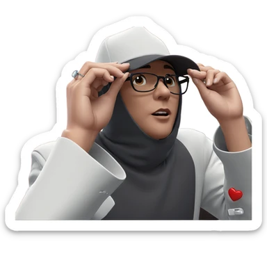 couple in love with accessories sticker