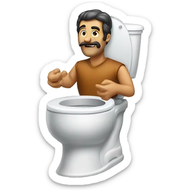 skibidi toilet duke dennis rizz sticker