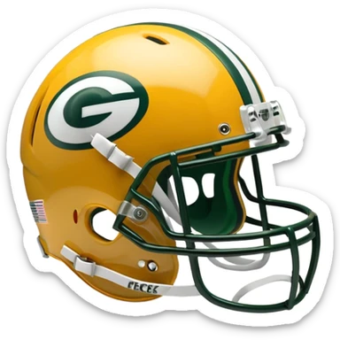 Green Bay packers helmet sticker