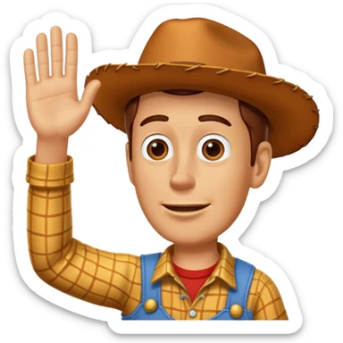 Woody con la mano arriba  sticker