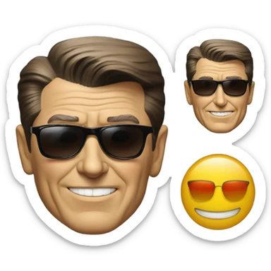 Ronald Reagan sunglasses cool emoji sticker