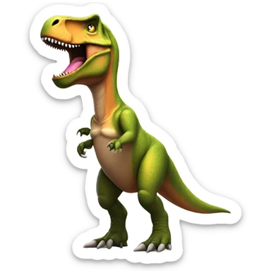 t-rex in a swim suit sticker