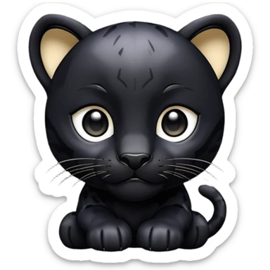 Pantera negra cuerpo pequeña sticker