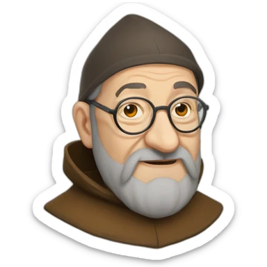 Umberto eco medieval monk sticker