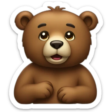 bear having an idea  sticker