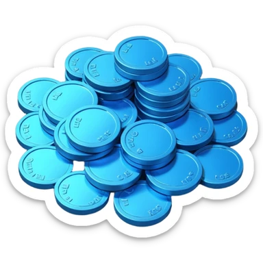 blue coins credit pack sticker