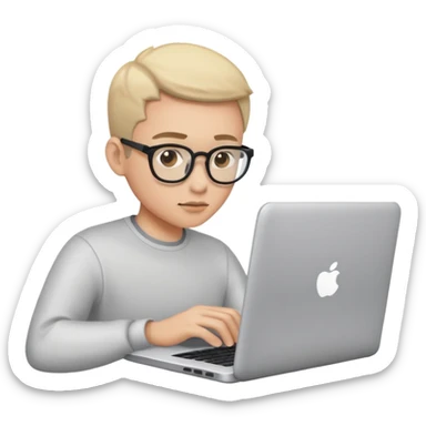 A person typing/creating content on their laptop sticker