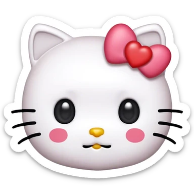 hello kitty heart eyes emoji sticker