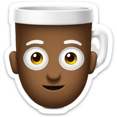 Android con taza de café  sticker