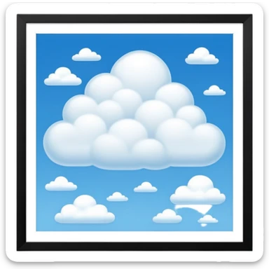 background with a happy blue sky with a few white clouds sticker
