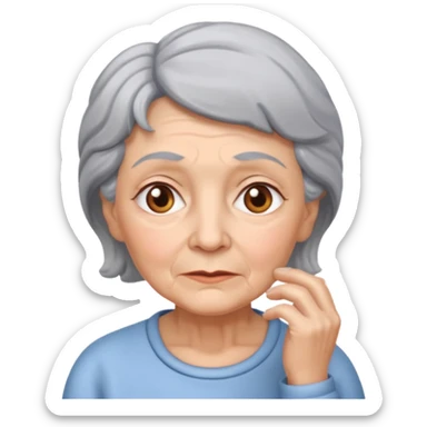 granny thinking sticker