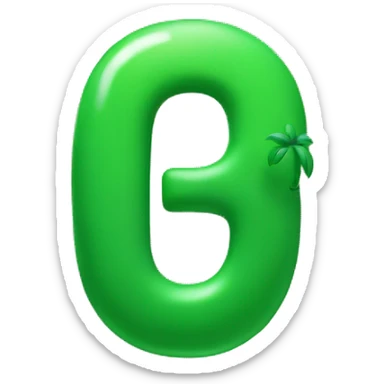 Green butyon with the number 1 on it sticker